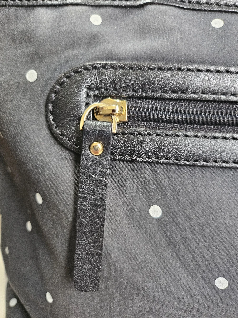 Kate Spade Black Polka Dot Tote Bag